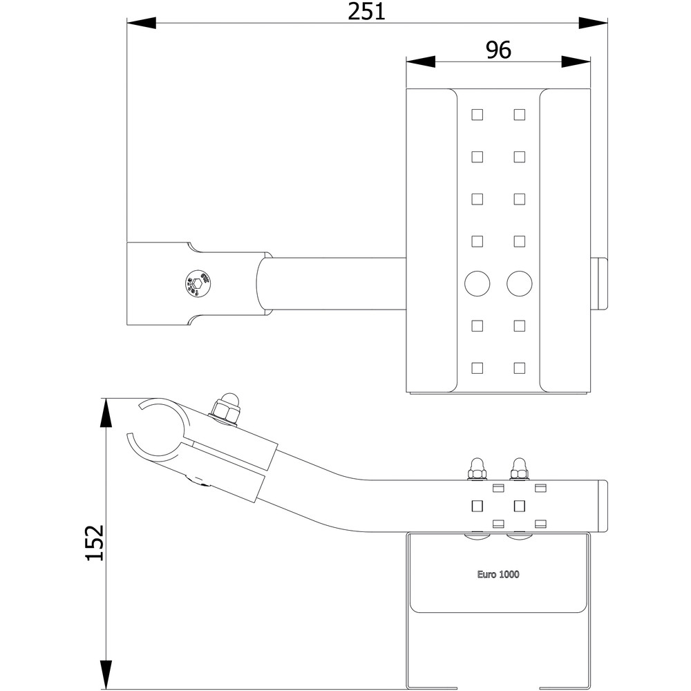 fetra® Flaschenhalterung für 1000 ml Bode-Flaschen