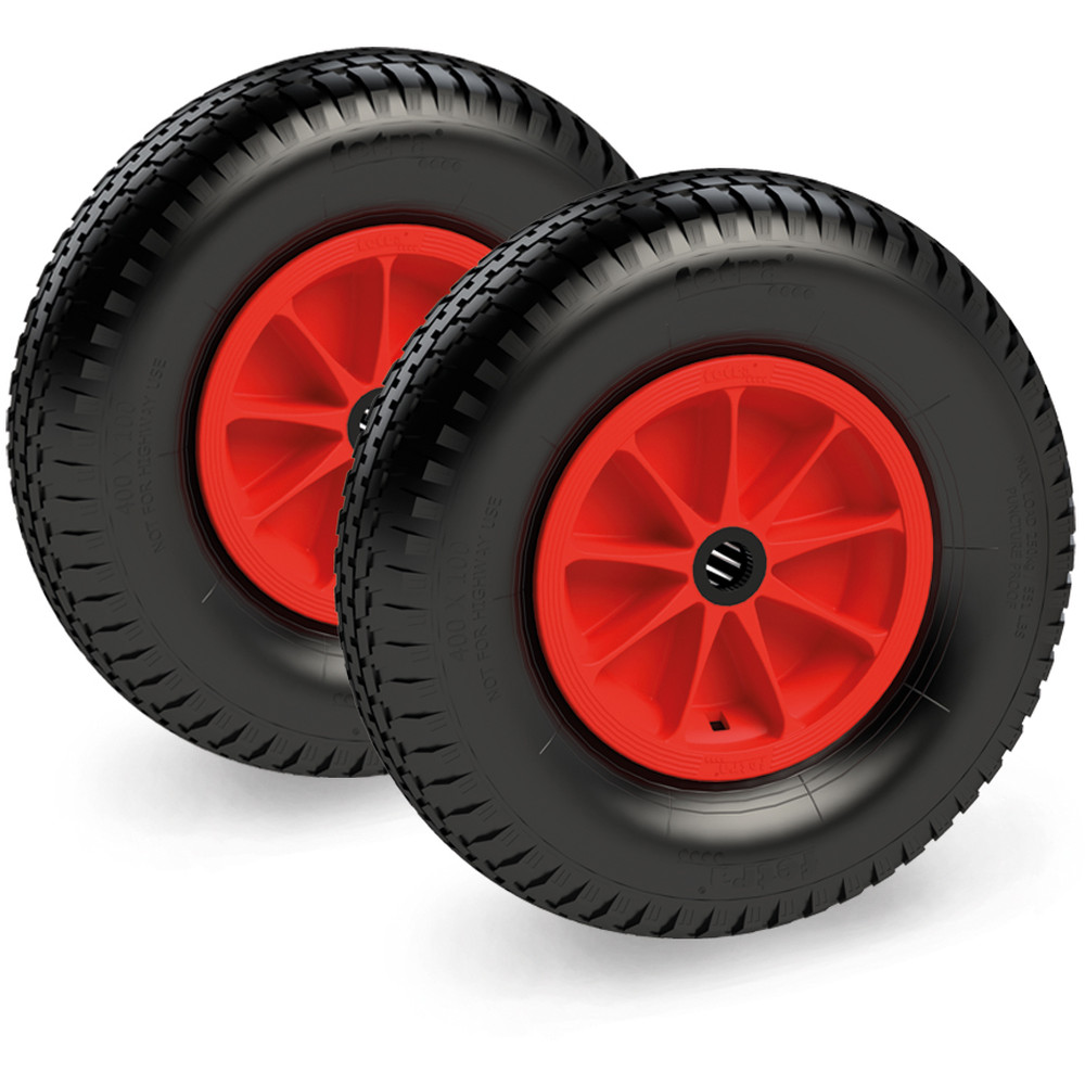 fetra® Mehrpreis für ein Paar PU-Bereifung 400 x 100 mm