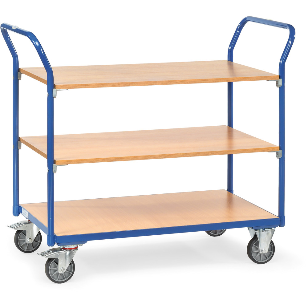 fetra® leichter Tischwagen 1802 mit 3 Böden