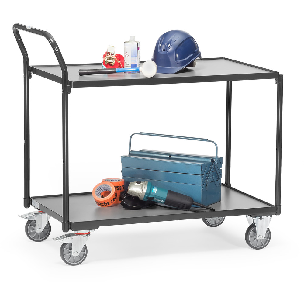 fetra® Tischwagen GREY-EDITION mit 2 Etagen 2742-7016
