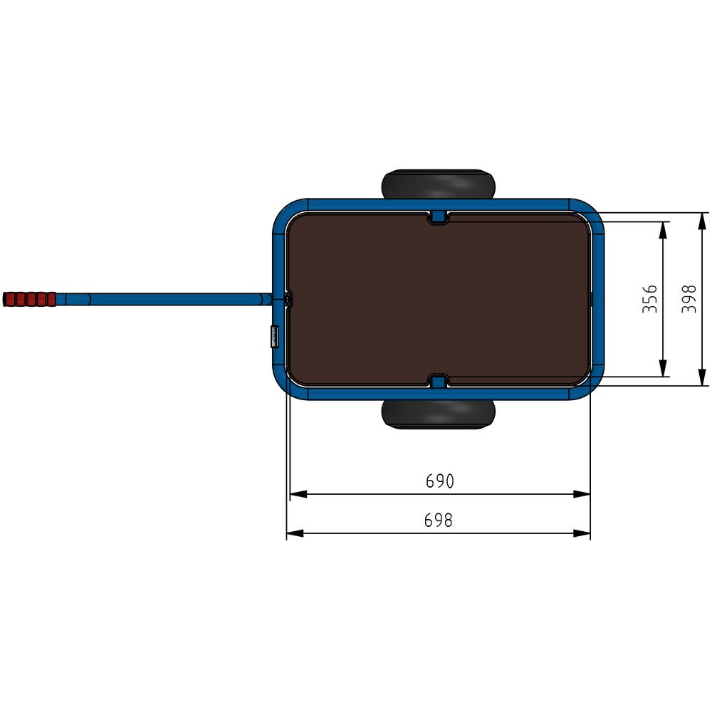 fetra® Handwagen 4091L - 1-Achser