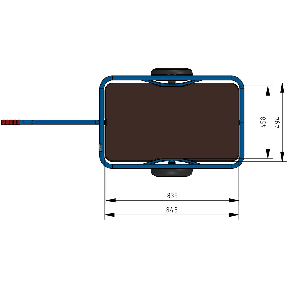 fetra® Handwagen 4092P - 1-Achser
