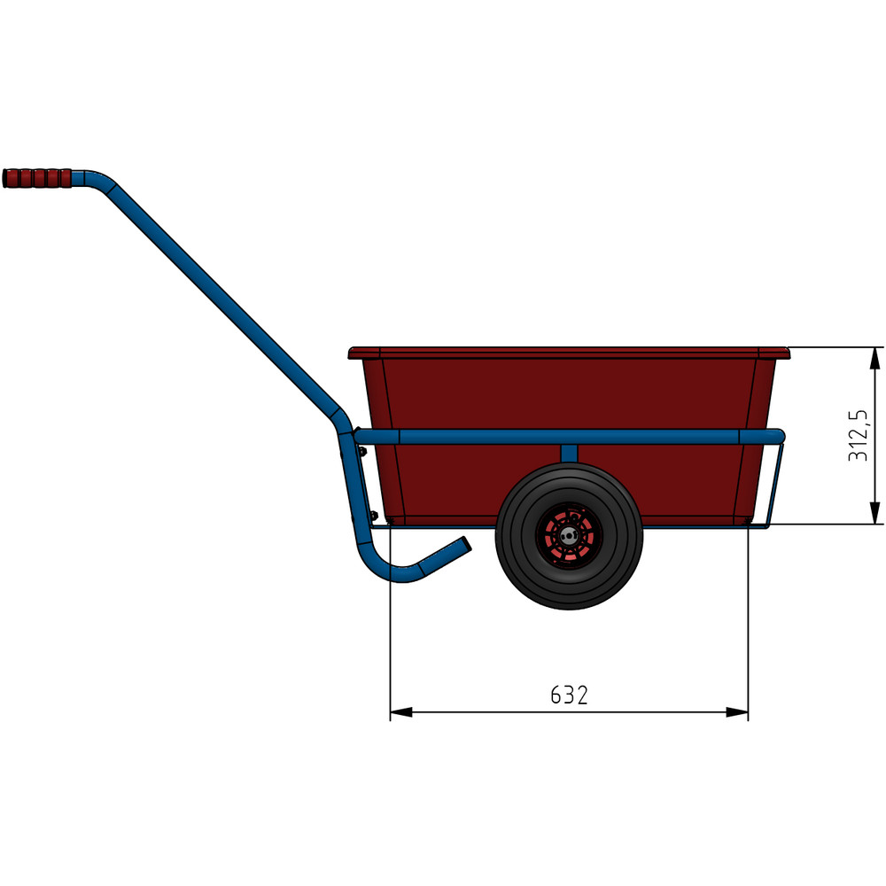 fetra® Handwagen 4101P - 1-Achser