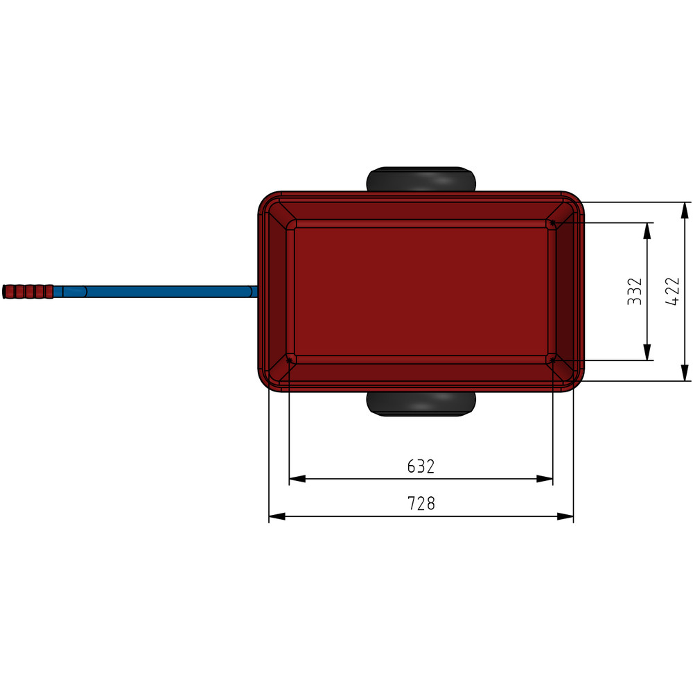 fetra® Handwagen 4101P - 1-Achser
