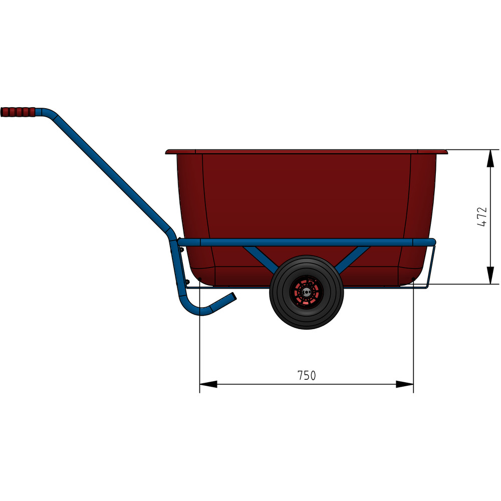 fetra® Handwagen 4102V - 1-Achser