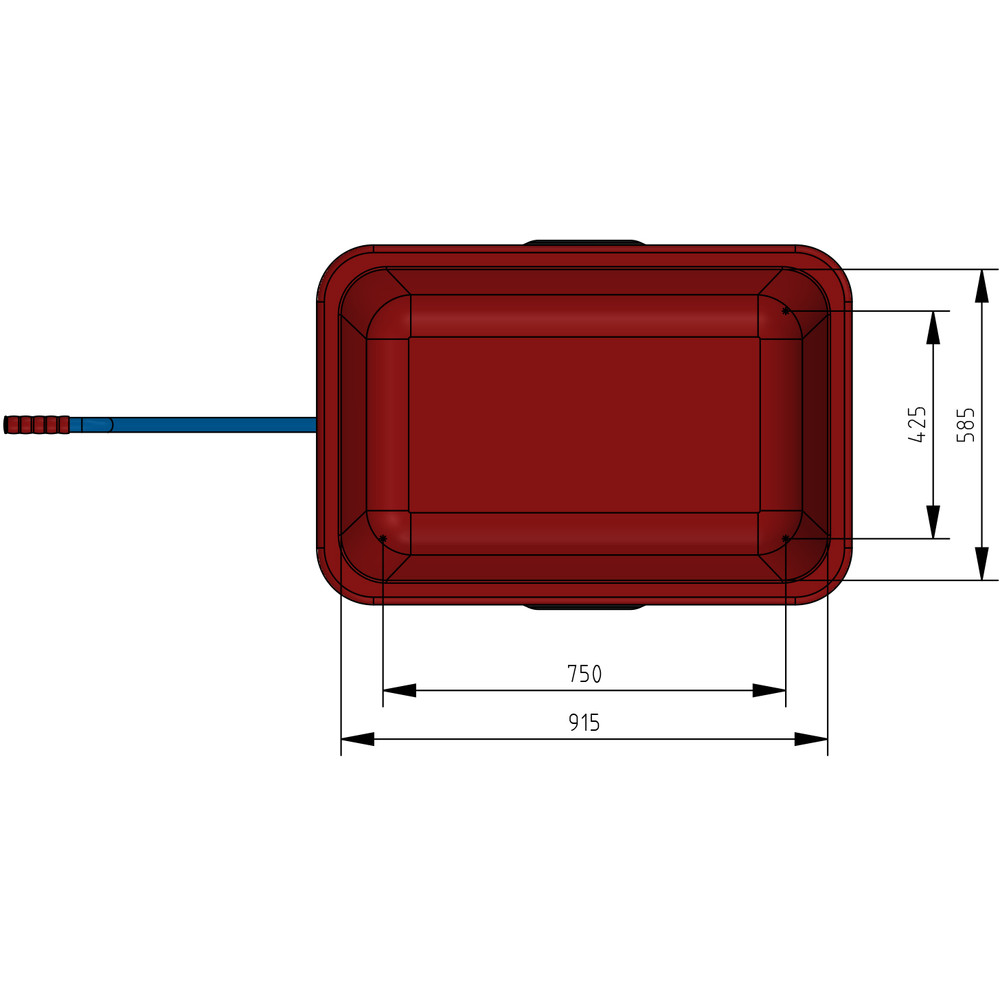 fetra® Handwagen 4102V - 1-Achser