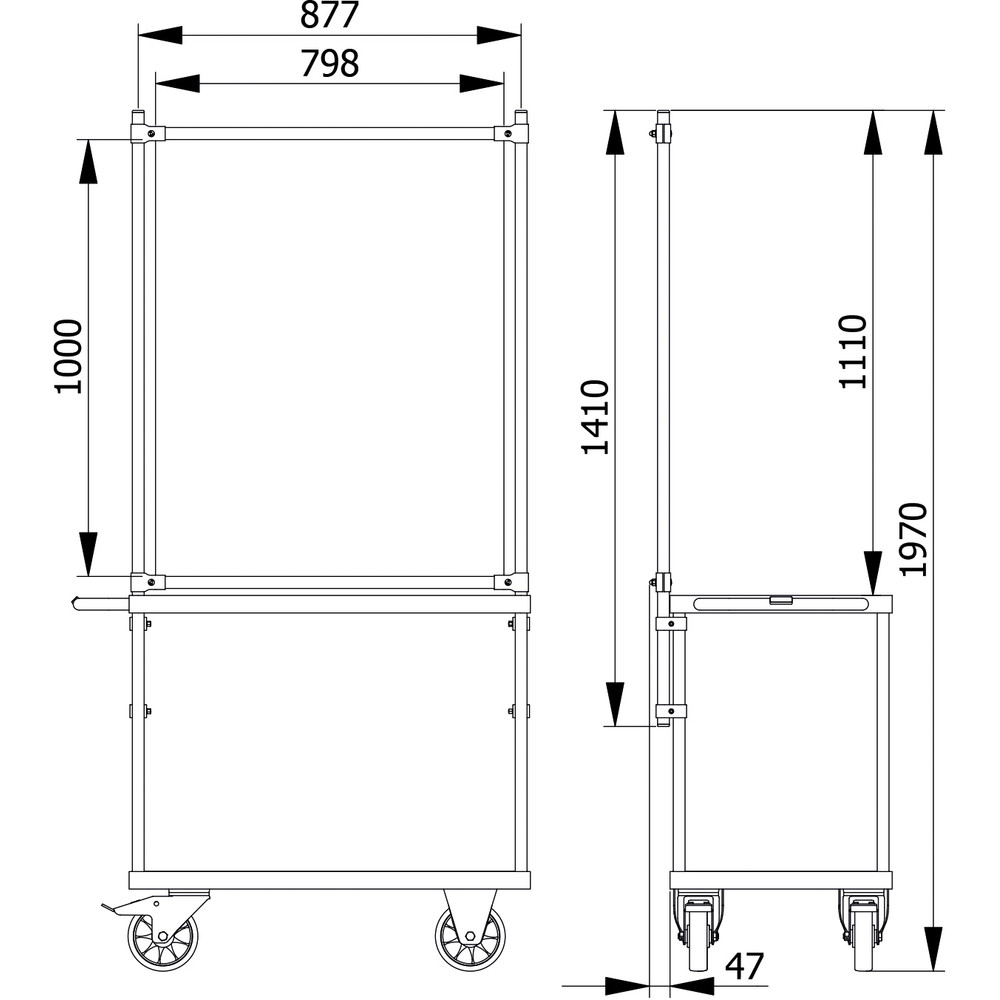 fetra® Infektionsschutzrahmen / Spuckschutzwand 5900
