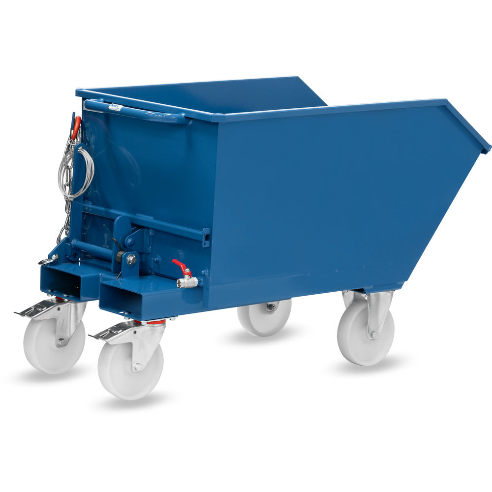 fetra® Kippbehälter mit Ablasshahn und Rollensatz 6230AR