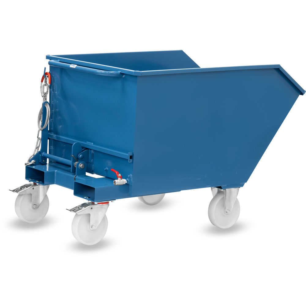 fetra® Kippbehälter mit Ablasshahn und Rollensatz 6250AR
