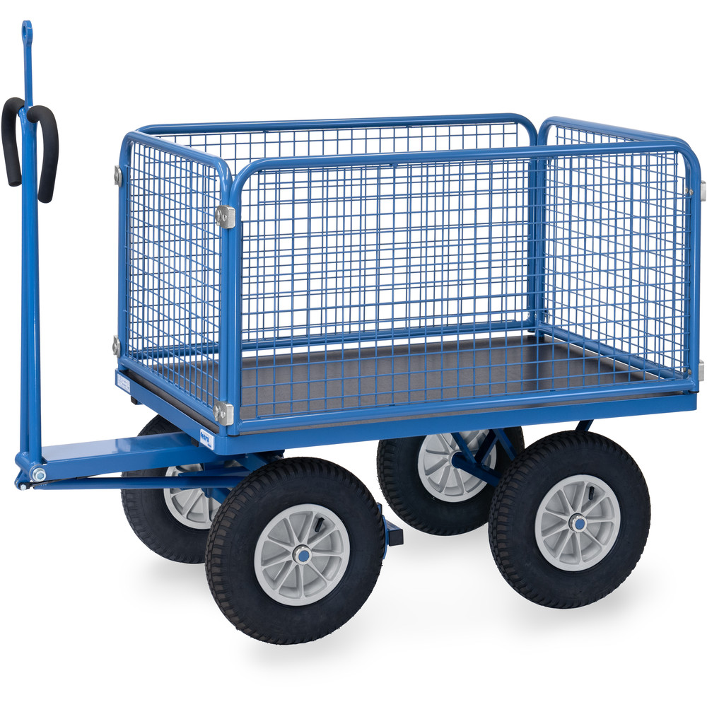 fetra® Handpritschenwagen 6434LZ mit Gitterwänden, Zugöse