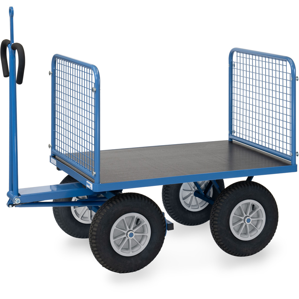 fetra® Handpritschenwagen 6434LZ mit Gitterwänden, Zugöse