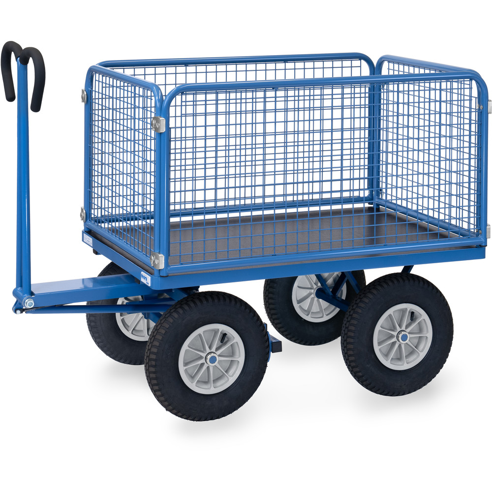 fetra® Handpritschenwagen mit Drahtgitterwänden 6434L
