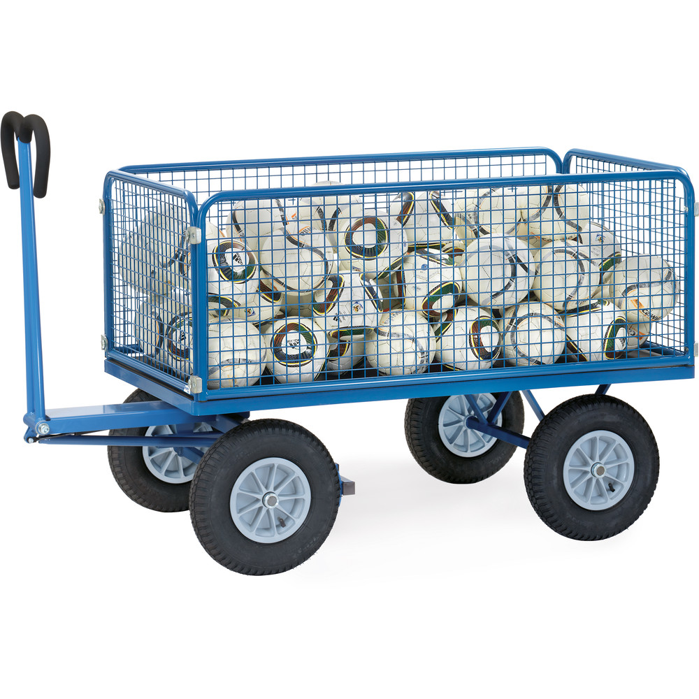 fetra® Handpritschenwagen mit Drahtgitterwänden 6435L