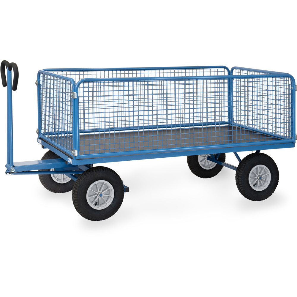 fetra® Handpritschenwagen mit Drahtgitterwänden 6436L
