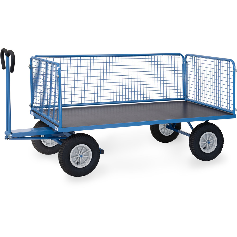 fetra® Handpritschenwagen mit Drahtgitterwänden 6436L