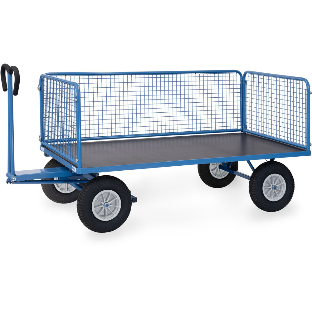 fetra® Handpritschenwagen mit Drahtgitterwänden 6436P