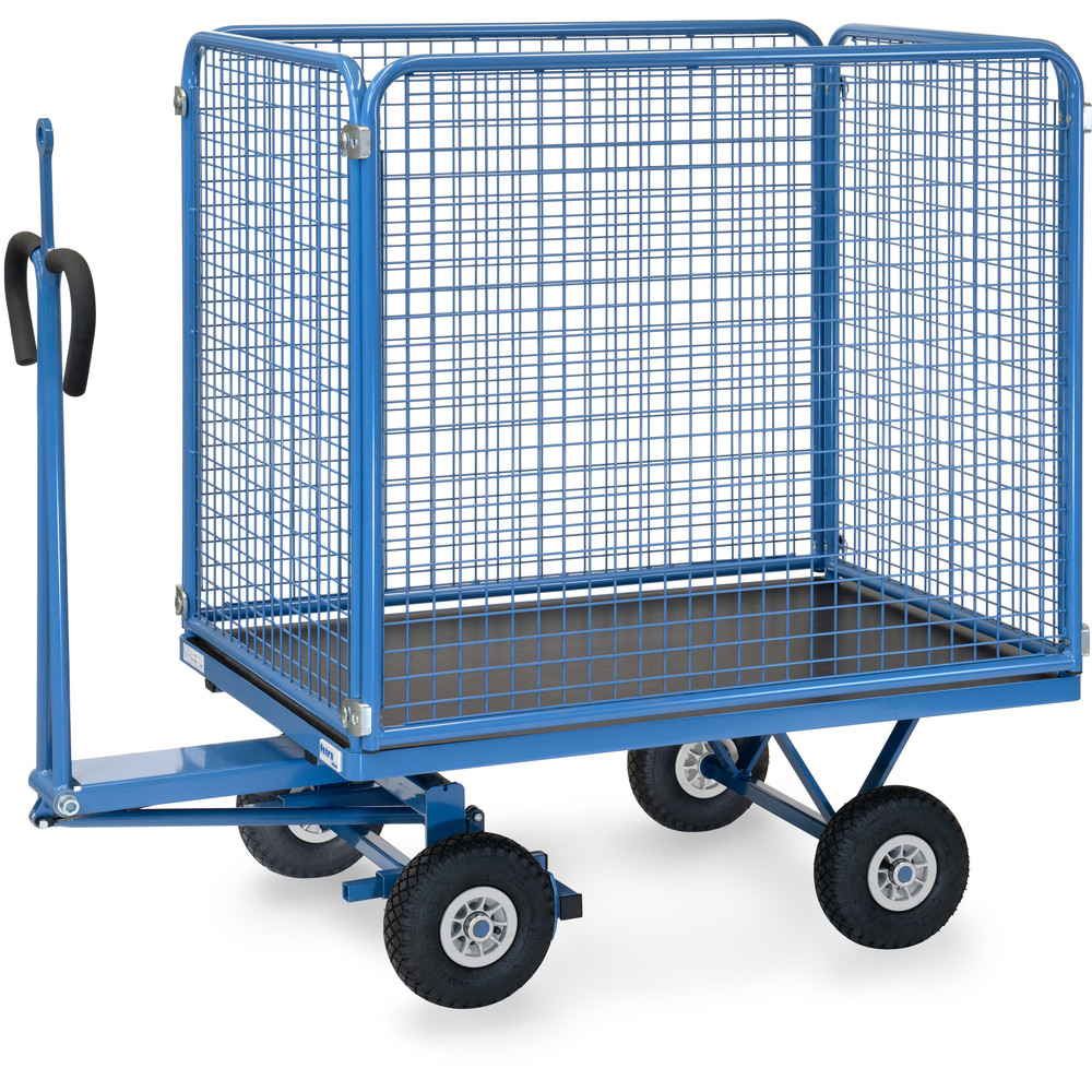 fetra® Handpritschenwagen 6443LZ mit Gitterwänden, Zugöse
