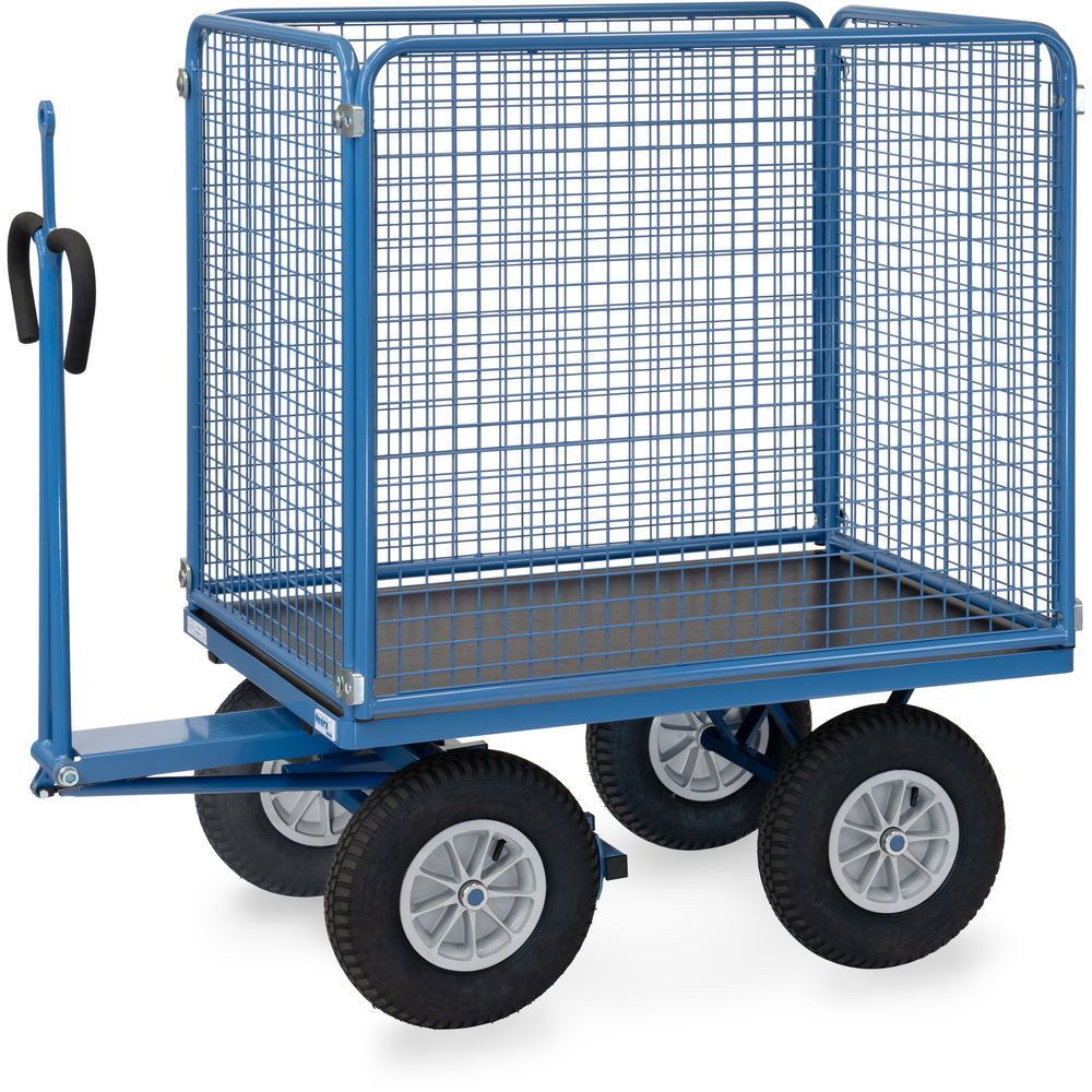 fetra® Handpritschenwagen 6444LZ mit Gitterwänden, Zugöse