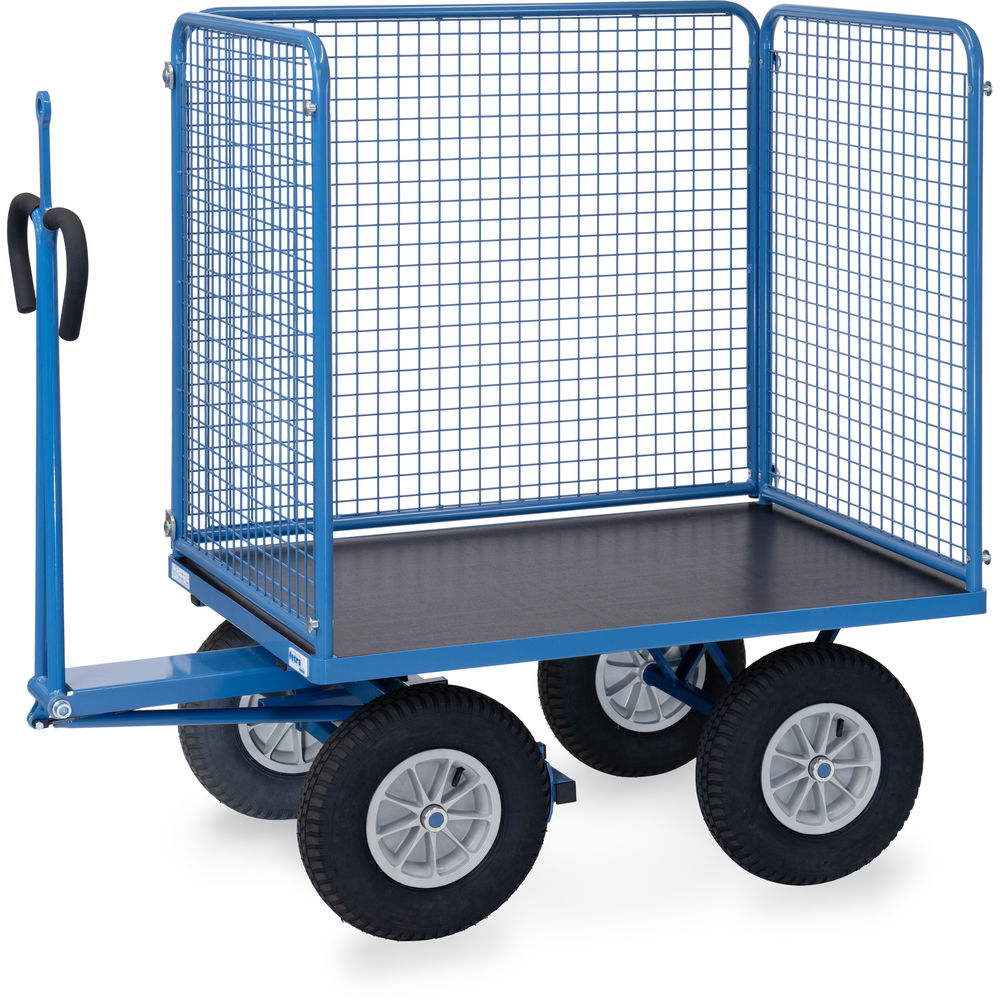 fetra® Handpritschenwagen 6444LZ mit Gitterwänden, Zugöse