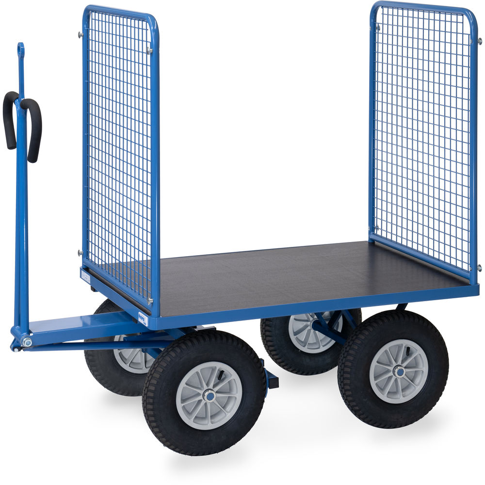 fetra® Handpritschenwagen 6444LZ mit Gitterwänden, Zugöse