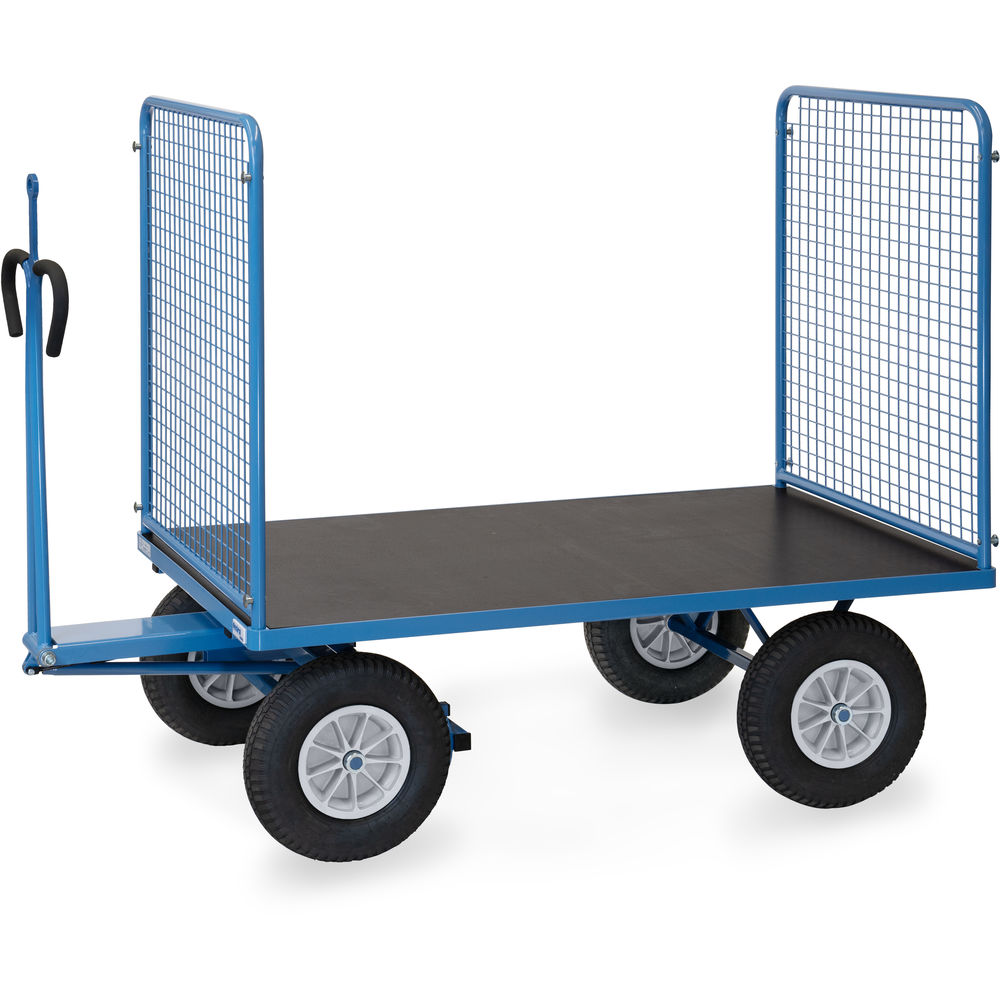 fetra® Handpritschenwagen 6445PZ mit Gitterwänden, Zugöse
