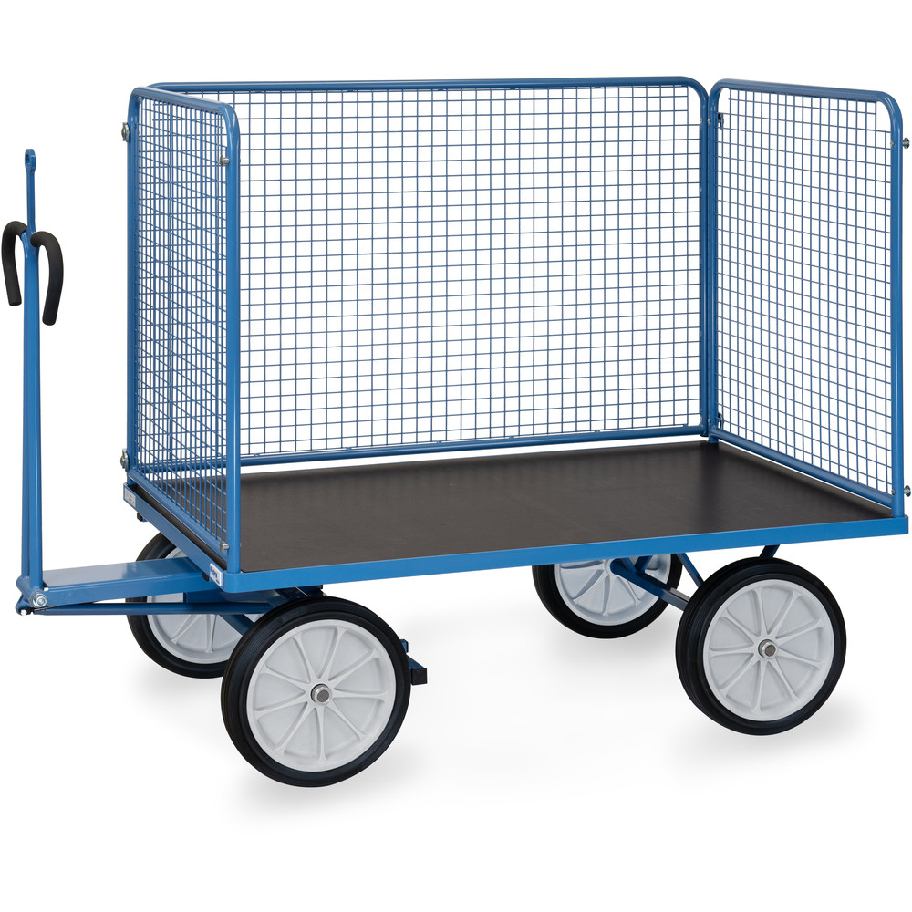 fetra® Handpritschenwagen 6445VZ mit Gitterwänden, Zugöse