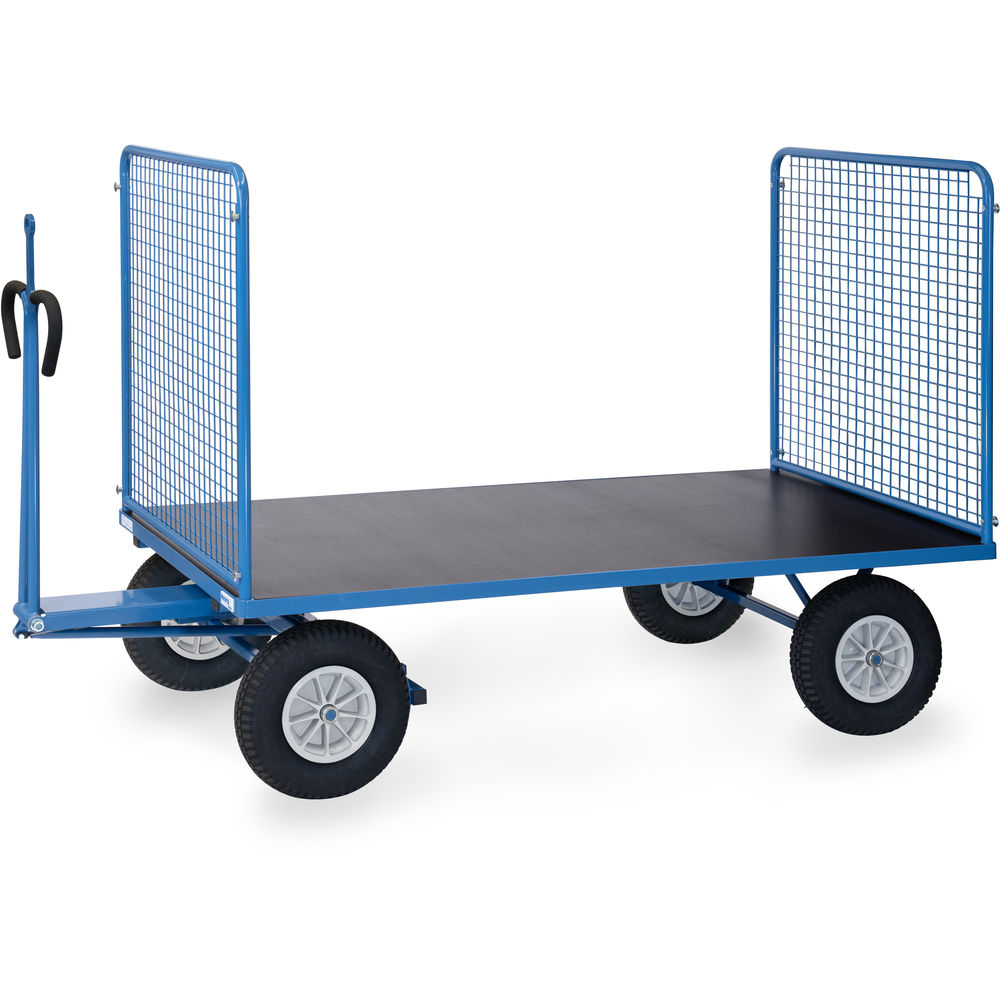 fetra® Handpritschenwagen 6446PZ mit Gitterwänden, Zugöse