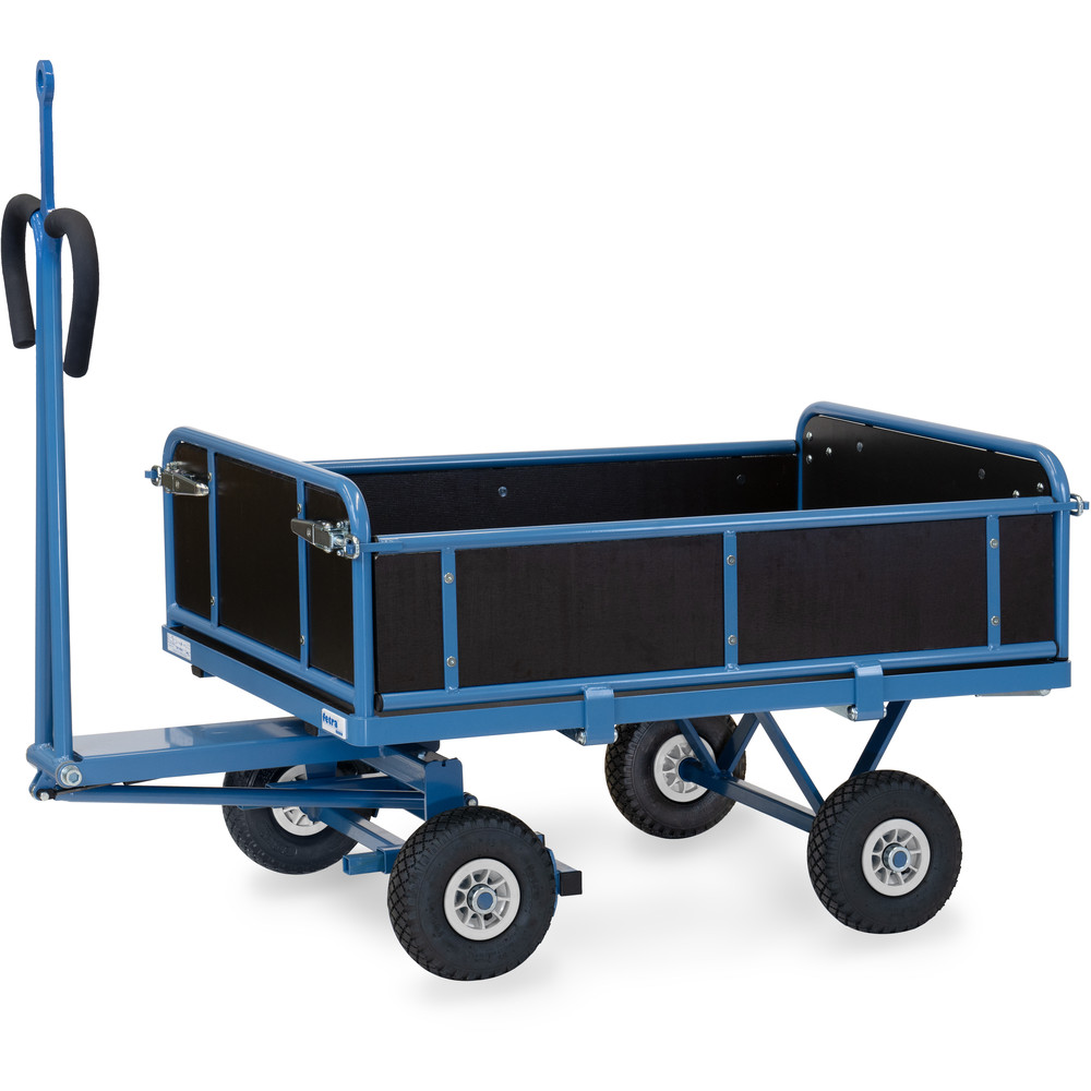 fetra® Handpritschenwagen 6453LZ mit Bordwänden, Zugöse