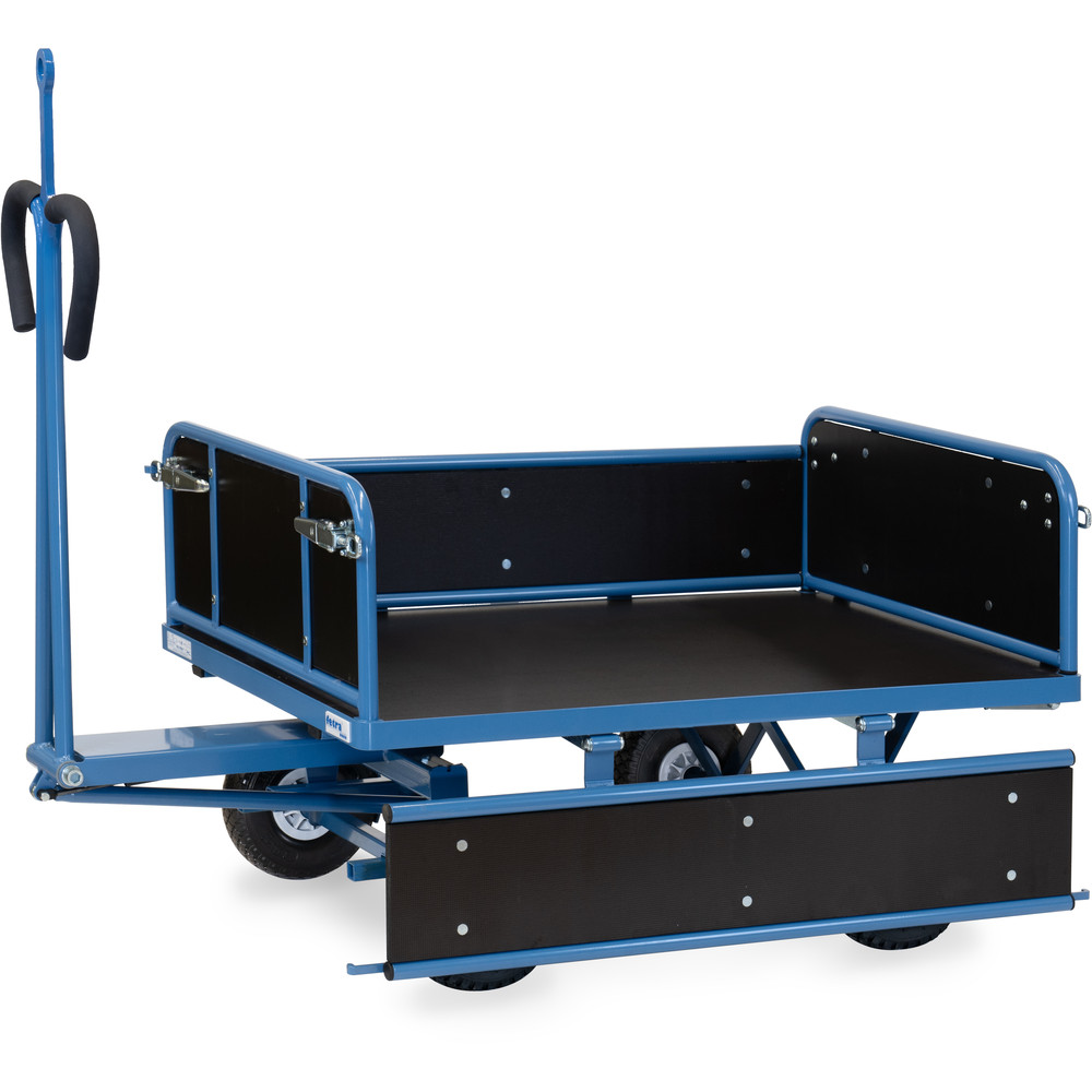 fetra® Handpritschenwagen 6453LZ mit Bordwänden, Zugöse