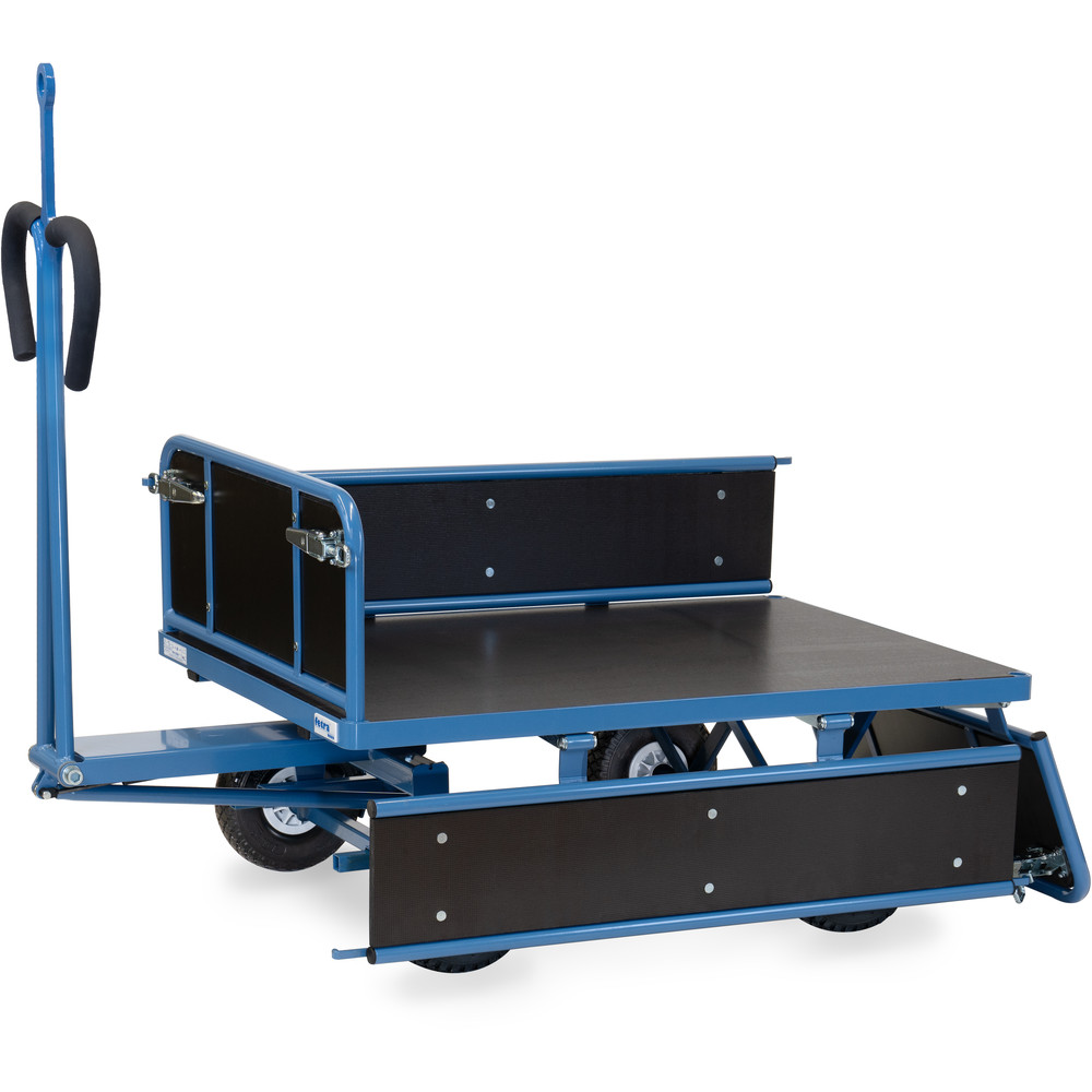 fetra® Handpritschenwagen 6453LZ mit Bordwänden, Zugöse
