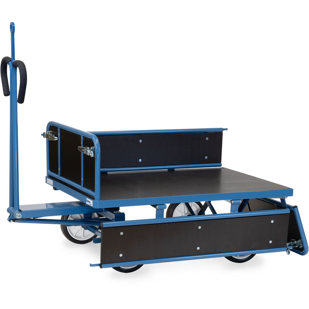 fetra® Handpritschenwagen 6453VZ mit Bordwänden, Zugöse