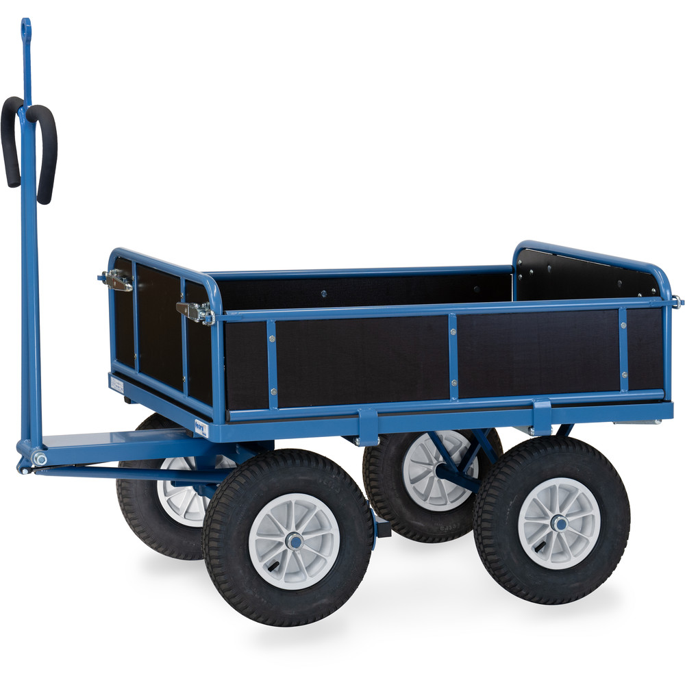 fetra® Handpritschenwagen 6454LZ mit Bordwänden, Zugöse