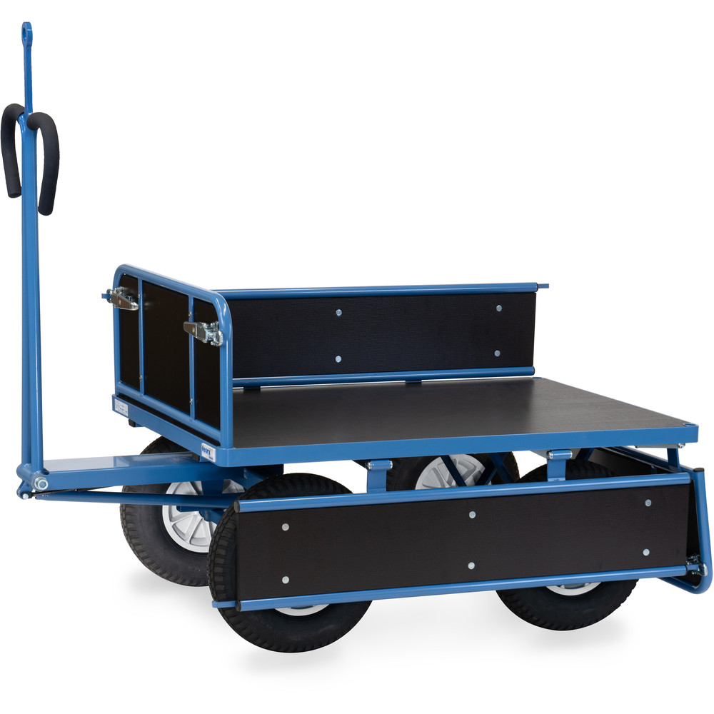 fetra® Handpritschenwagen 6454LZ mit Bordwänden, Zugöse