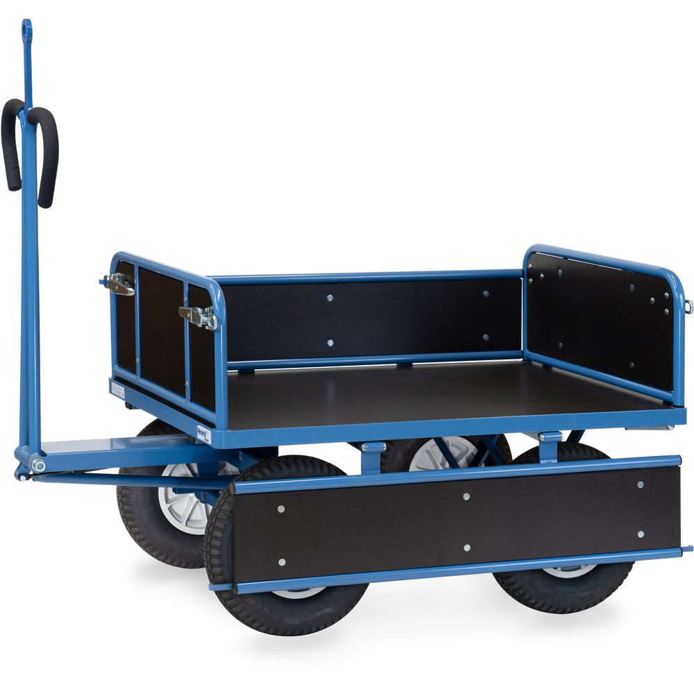 fetra® Handpritschenwagen 6454PZ mit Bordwänden, Zugöse