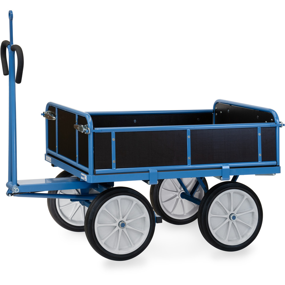 fetra® Handpritschenwagen 6454VZ mit Bordwänden, Zugöse