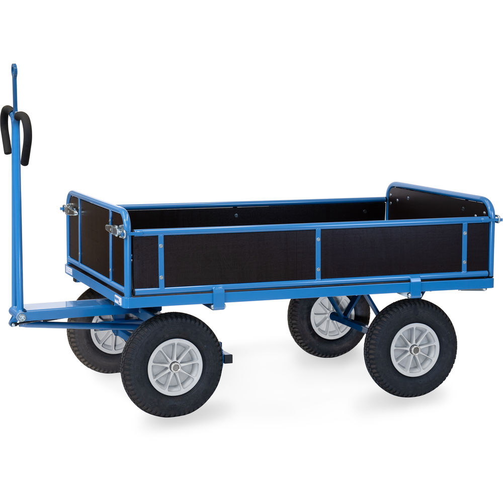 fetra® Handpritschenwagen 6455PZ mit Bordwänden, Zugöse