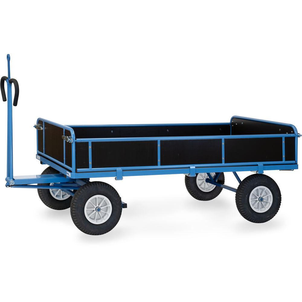 fetra® Handpritschenwagen 6456PZ mit Bordwänden, Zugöse