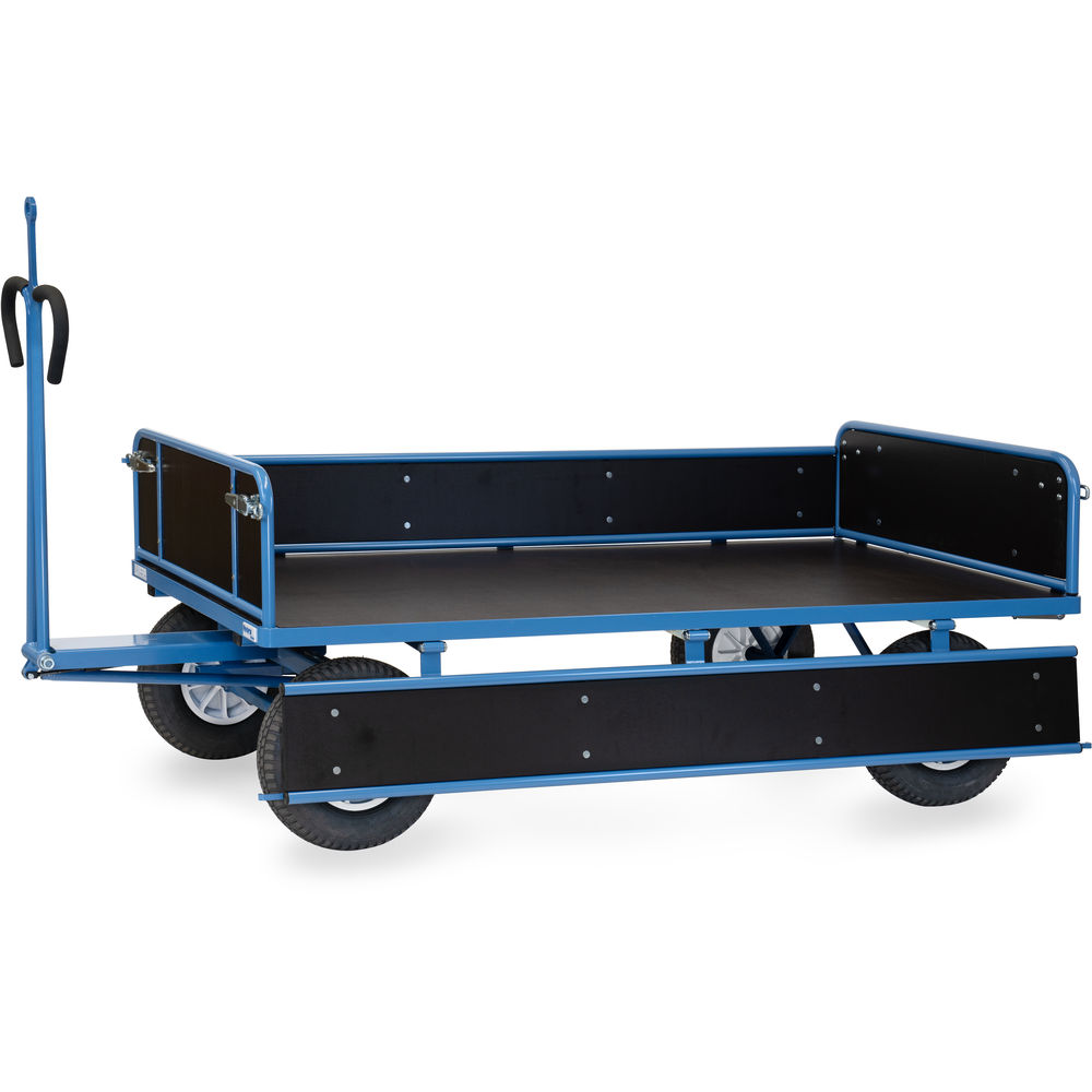 fetra® Handpritschenwagen 6456PZ mit Bordwänden, Zugöse