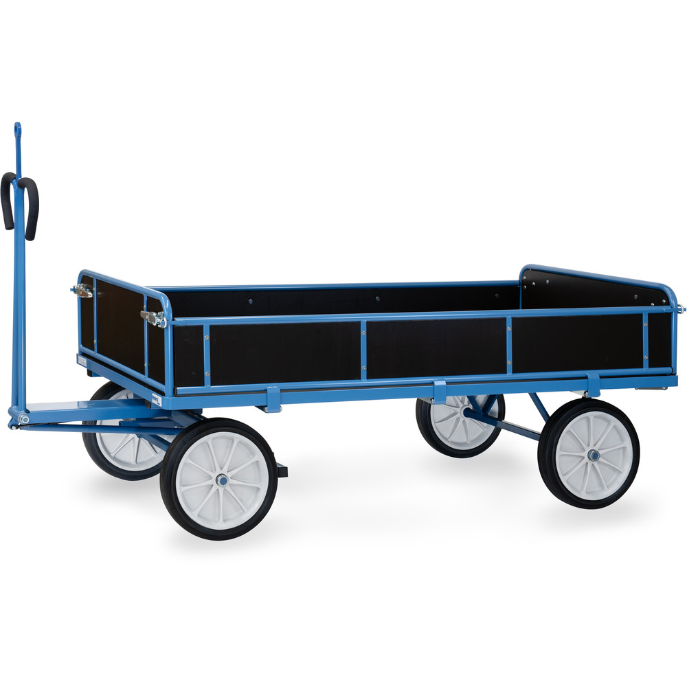 fetra® Handpritschenwagen 6456VZ mit Bordwänden, Zugöse