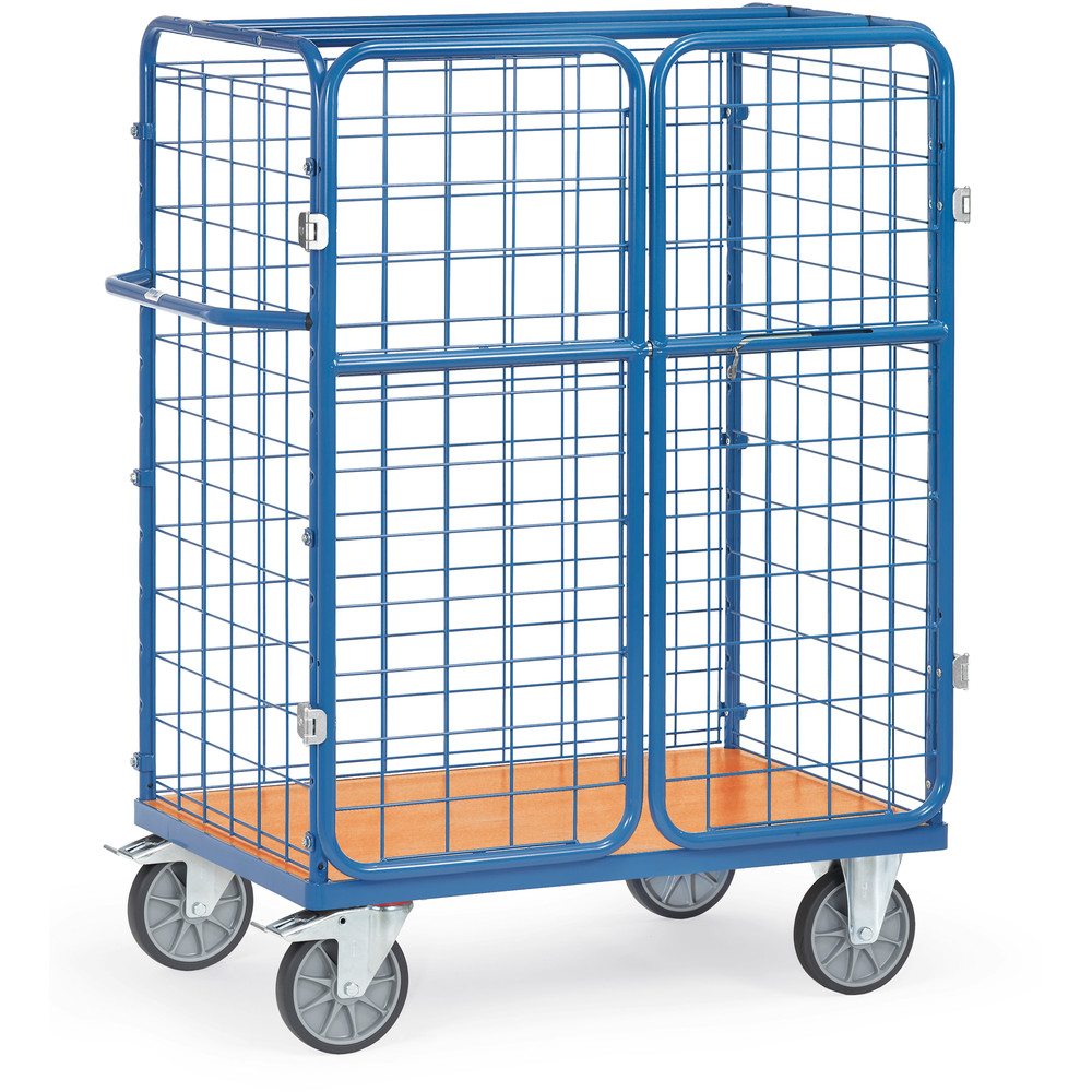fetra® Paketwagen mit Gitterwänden und Türen 8481-3