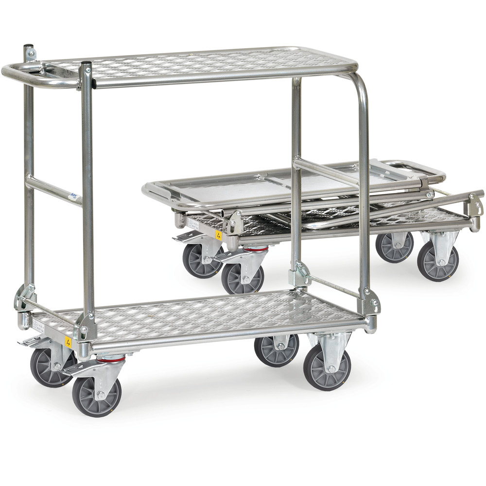fetra® ESD-Alu-Klapptischwagen 91181 - elektrisch leitfähig
